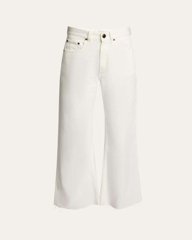 High-Rise Wide-Leg Crop Jeans